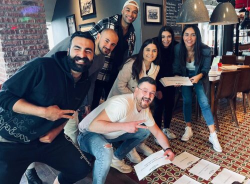 Teamfoto während Leadership Training in der L´Osteria